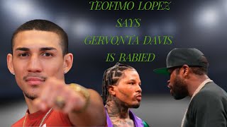 reaction to Teofimo lopez saying Gervonta Davis is babied [upl. by Kelvin]