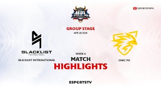 Blacklist International vs ONIC PH HIGHLIGHTS MPL PH S13  ONIC vs BLCK ESPORTSTV [upl. by Atteragram254]