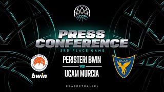 Peristeri bwin v UCAM Murcia  3rd Place Game Press Conference  BasketballCL 202324 [upl. by Etessil820]