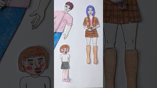 ต่อหน้าเพื่อนvsต่อหน้าผู้ชาย drawing art cartoon คลิปสั้น คลิปตลก ep2 [upl. by Lanfri]