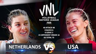 Netherlands vs USA  Womens VNL 2024 [upl. by Ennasor]