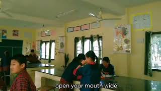 My class and other class 4 brushing teeth in the school Sarpang Middle Secondary School [upl. by Ecinej]