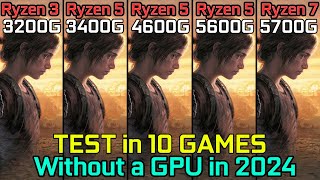 Ryzen 3 3200G vs Ryzen 5 3400G vs Ryzen 5 4600G vs Ryzen 5 5600G vs Ryzen 7 5700G  Test in 10 Games [upl. by Onaireves]