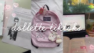 🎀 romanticizing school like an it girl 🎀 dollettegirlypink tiktok compilation [upl. by Asined]