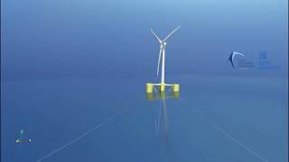 Floating offshore wind turbine FOWT simulation [upl. by Auvil]