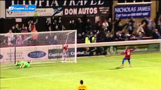 Dagenham amp Redbridge v Brentford – League Cup Highlights 20142015 [upl. by Nyrehtac762]