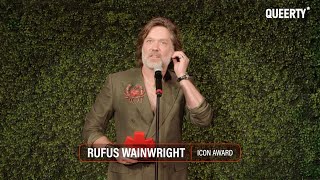 Rufus Wainwright Accepts the ICON Award at the 2023 Queerties Awards [upl. by Antoine]