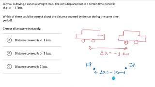 Worked example Properties of Distance and Displacement  Motion in 1D  Physics  Khan Academy [upl. by Ahseiat]