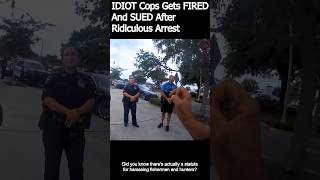 IDIOT Cops Gets FIRED And SUED After Ridiculous Arrest  First Amendment Audit 2024 shorts10 [upl. by Kerat]