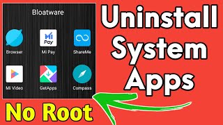 How To Uninstall System Apps In Redmi Without Root  Uninstall Bloatware From Xiaomi Phones [upl. by Latonia]