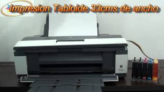 Impresora Epson WorkForce 1100  T1110 Tabloide 33 cms de ancho STC [upl. by Odnam]