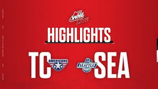 TriCity Americans at Seattle Thunderbirds 128  WHL Highlights 202324 [upl. by Arreik568]