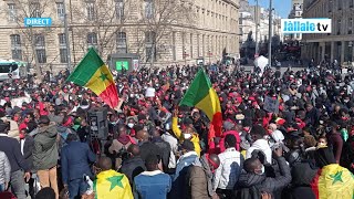 Manifestation des sénégalais à Paris [upl. by Ahteral]