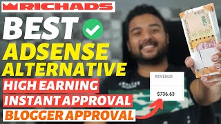 Best High Paying Google Adsense Alternatives in 2021  RichAds  Earn Money Online from Website [upl. by Redienhcs]