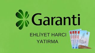 Garanti Bankası Ehliyet Harcı Yatırma  Garanti Bankası Vakıf Hizmet Bedeli [upl. by Ellehcyt]