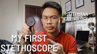 MY FIRST EVER STETHOSCOPE 👨🏻‍⚕️  Littmann Cardiology IV Unboxing [upl. by Eniamart]