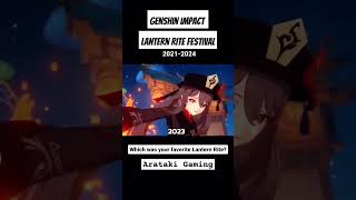 lantern Rite Festival 20222024 Genshin impact  lanternrite genshinimpact [upl. by Seyer]