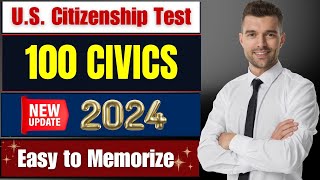 2024 USCIS official 100 civics questions and answers U S citizenship test 2024 random [upl. by Busey]