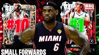 RANKING THE TOP 10 BEST SMALL FORWARDS IN NBA 2K25 MyTEAM [upl. by Areik536]