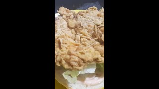 KFC Zinger Burger Recipe  Zinger Chicken  kfc kfcburger kfcchicken shorts youtubeshorts food [upl. by Eceinej]