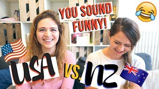 DIFFERENT ENGLISH ACCENTS  American Accent vs New Zealand Accent Challenge [upl. by Ervine469]