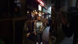 Guy walks around with a Owl on his Shoulder Downtown La [upl. by Wilbert125]