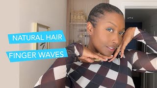 Natural Hairstyle Tutorial Finger Waves [upl. by Acinehs]