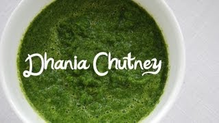 Dhania Chutney  Coriander Cilantro Dipping Sauce Vegan [upl. by Weintrob552]