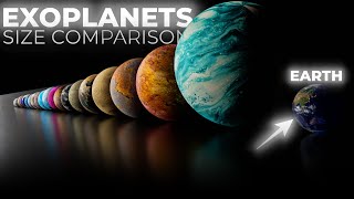 Exoplanet Size Comparison in 3D  3D Real Scale  3D Size Comparison  3D Animation Comparison [upl. by Arutnev]