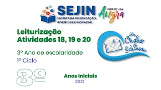 3º ano de escolaridade  Leiturização  Atividades 18 19 e 20 [upl. by Torray]