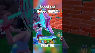 CHEATER caught playing FORTNITE with SPEED and UNLIMITED AMMO HACK shorts fortnite hacker [upl. by Cleve321]