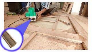 देखिए जाली का दरवाज़ा केसे बनाया जाता है । wooden net door making process [upl. by Anerec726]