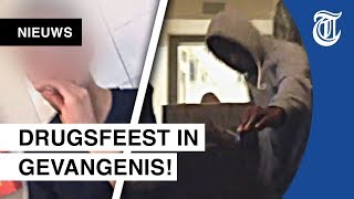 Schokkende video gelekt Drugsfeest in gevangenis Zaanstad [upl. by Philina547]