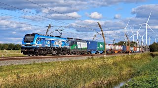 Goederentreinen op de Betuweroute thv Gellicum op 4 oktober 2024 [upl. by Ytte]