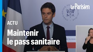 Covid19  le maintien du pass sanitaire envisagé « jusquà lété » 2022 annonce Attal [upl. by Nalat]