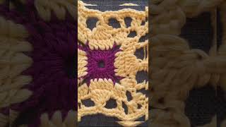 Day 291 of 365 Days of Granny SquaresDogwood Flower crochet grannysquares 365dayscrochet [upl. by Gabor]