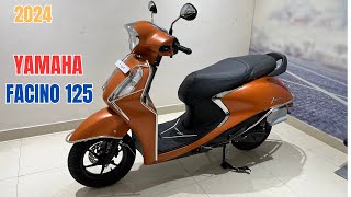 2024 New Yamaha Fascino 125 Copper Color Detailed Review With On Road Price Features Mileage [upl. by Iong]