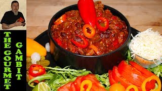 Chopped Beef Chili Low and Slow [upl. by Nemraciram763]