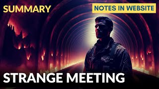 Strange Meeting by Wilfred Owen  Summary in English [upl. by Natsreik]