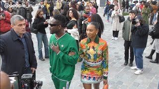 Mr Eazi amp Temi Otedola  Casablanca Fall Winter 20242025 fashion show in Paris  28022024 [upl. by Sirovaj]