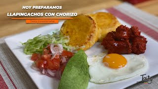 LLAPINGACHOS CON CHORIZO AMBATEÑO… Sabor festivo [upl. by Munt]