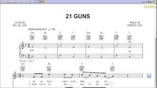 quot21 Gunsquot Green Day  Piano Sheet Music Teaser [upl. by Epner]