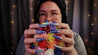 ASMR Long nails ♥ Pratar SvenskaNorskaEngelska REAL TALK Mic scratching tapping [upl. by Chura]