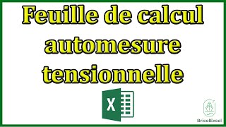 Carnet relevé de suivi tension artérielle Excel  feuille de calcul automesure tensionnelle [upl. by Joanne]