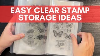 Easy and Simple Clear amp Cling Stamp Storage ideas [upl. by Rudiger235]