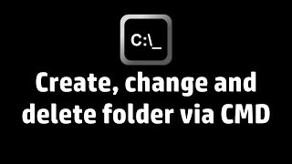 Create rename and delete folder via CMD [upl. by Polish597]