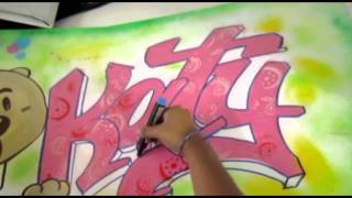 como hacer tu nombre en graffiti [upl. by Melany]