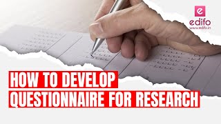 How to develop and design questionnaire for research [upl. by Beata454]