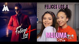 Maluma  Felices los 4 Official Video REACTION [upl. by Laen]