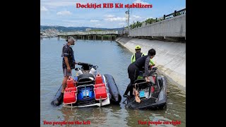 Dockitjet RIB Kit inflatable stabilizers collars for jetski PWC Huge added stability effect [upl. by Farand452]